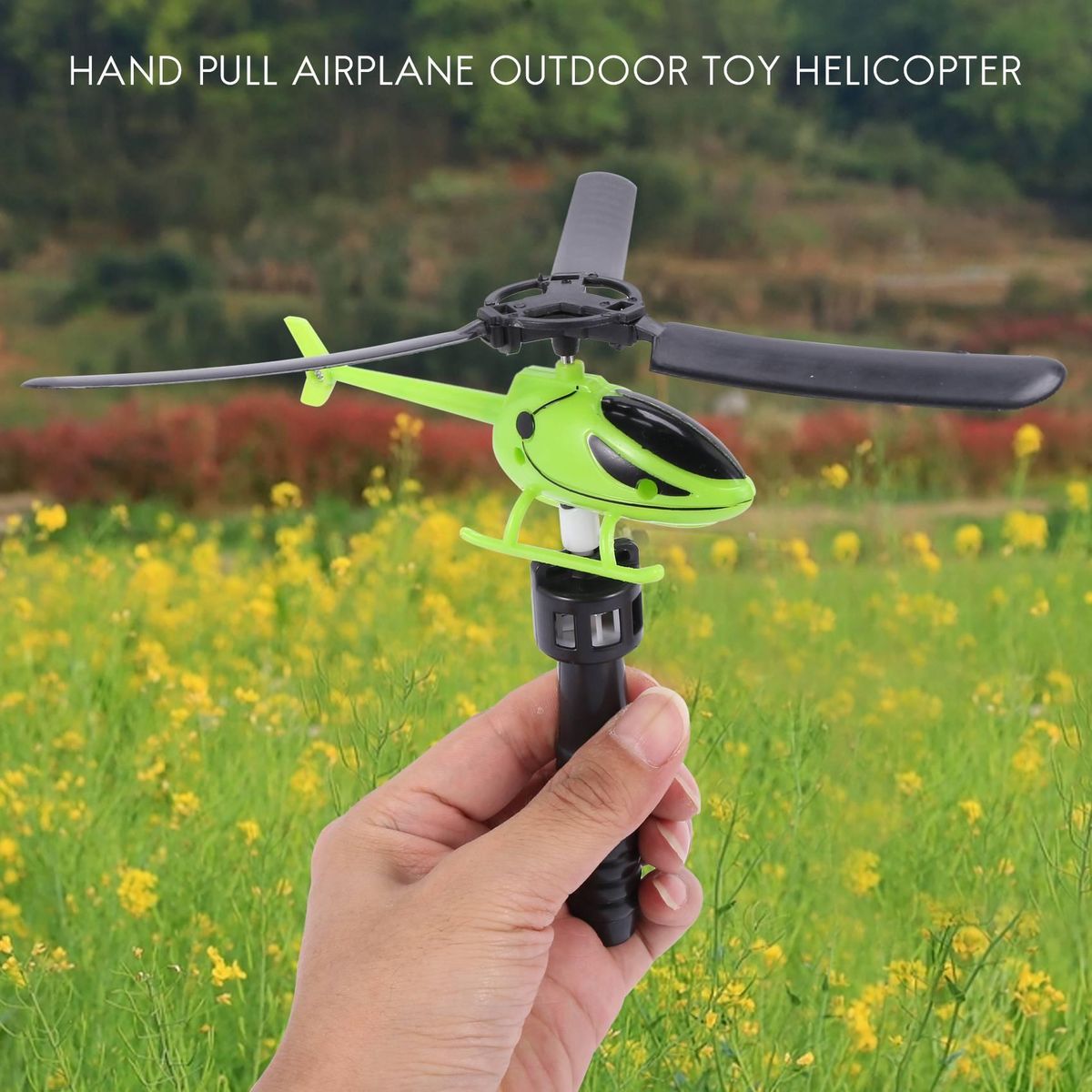 Aviation Model Handle Pull The Plane Outdoor Toys For Children Play Helicopter
