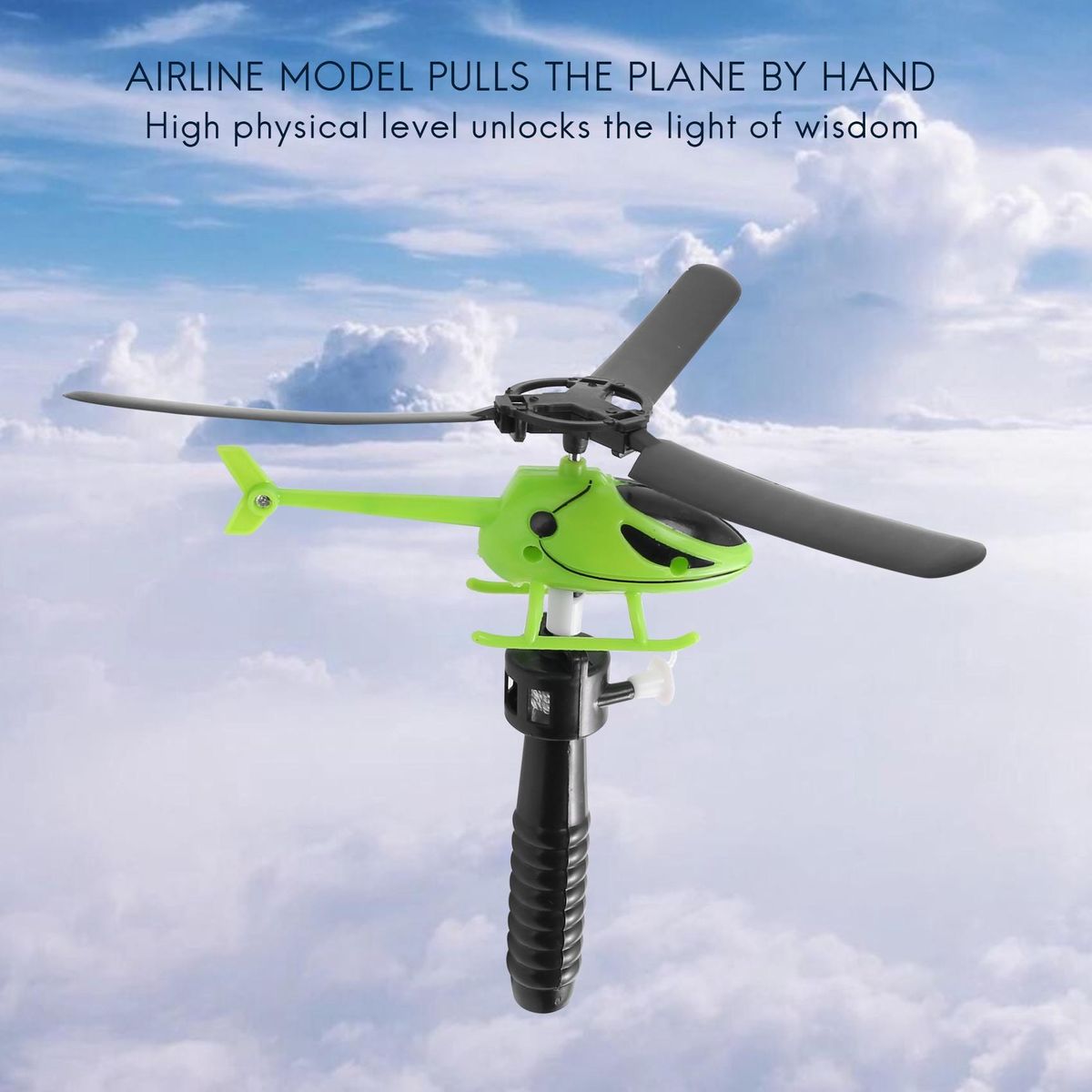 Aviation Model Handle Pull The Plane Outdoor Toys For Children Play Helicopter