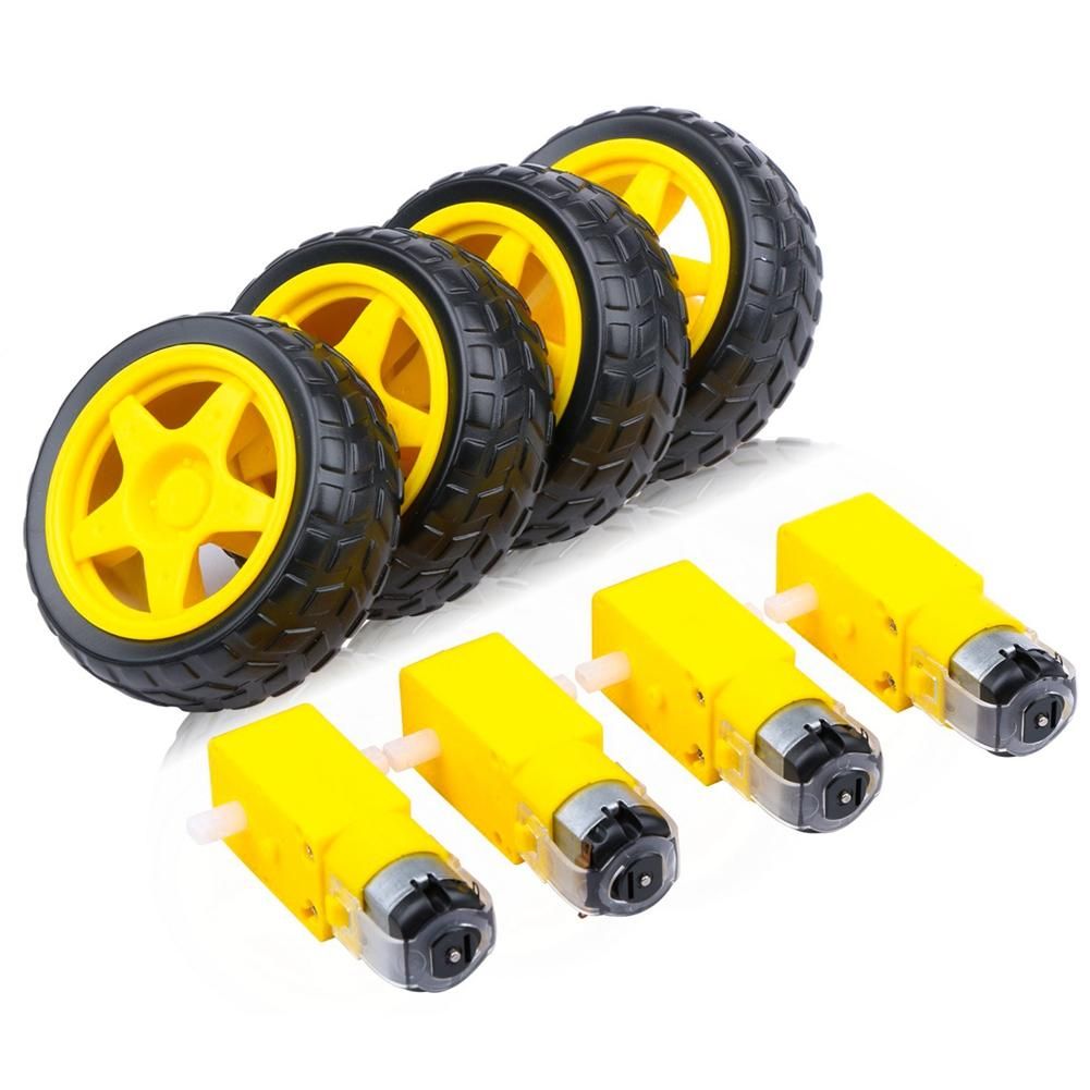 4PCS DC Electric Motor + Plastic TT Motor for Arduino Smart