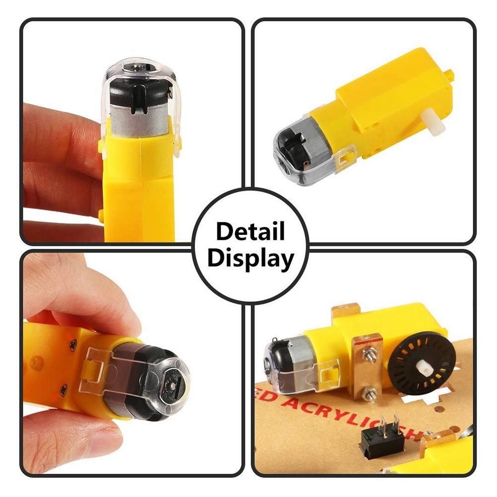 4PCS DC Electric Motor + Plastic TT Motor for Arduino Smart