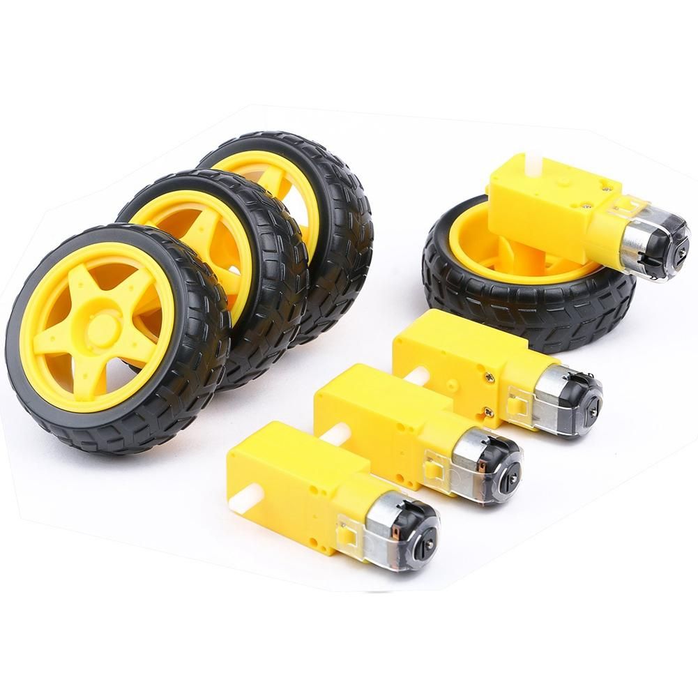 4PCS DC Electric Motor + Plastic TT Motor for Arduino Smart