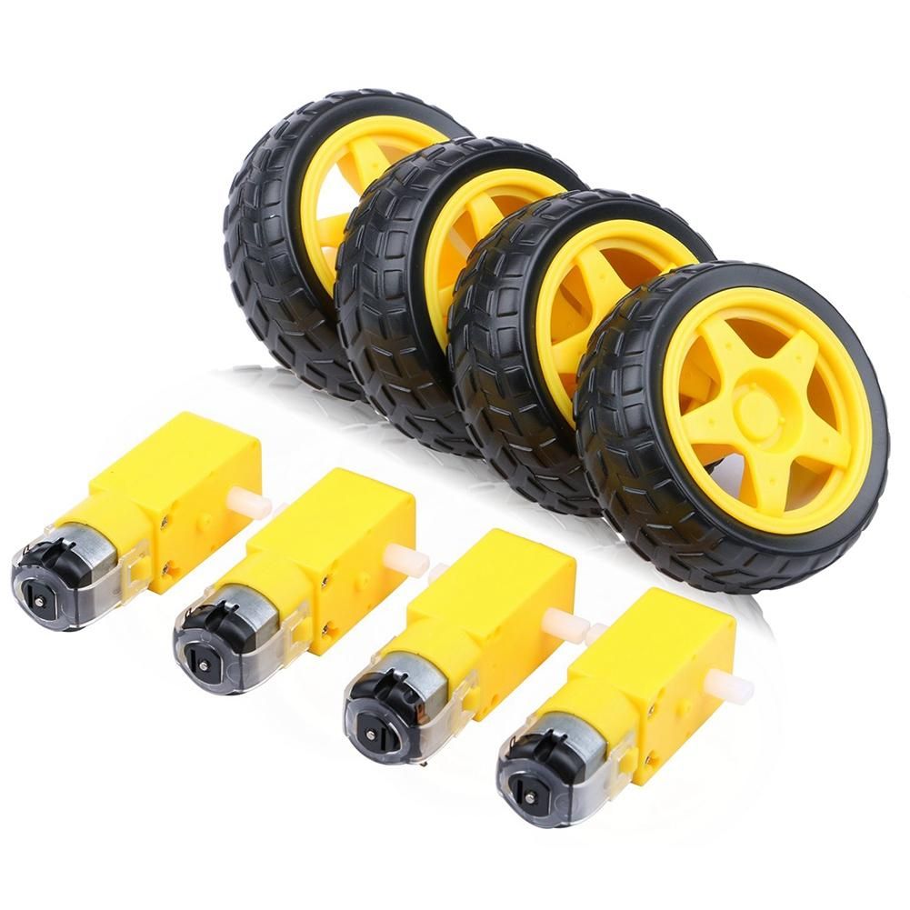 4PCS DC Electric Motor + Plastic TT Motor for Arduino Smart