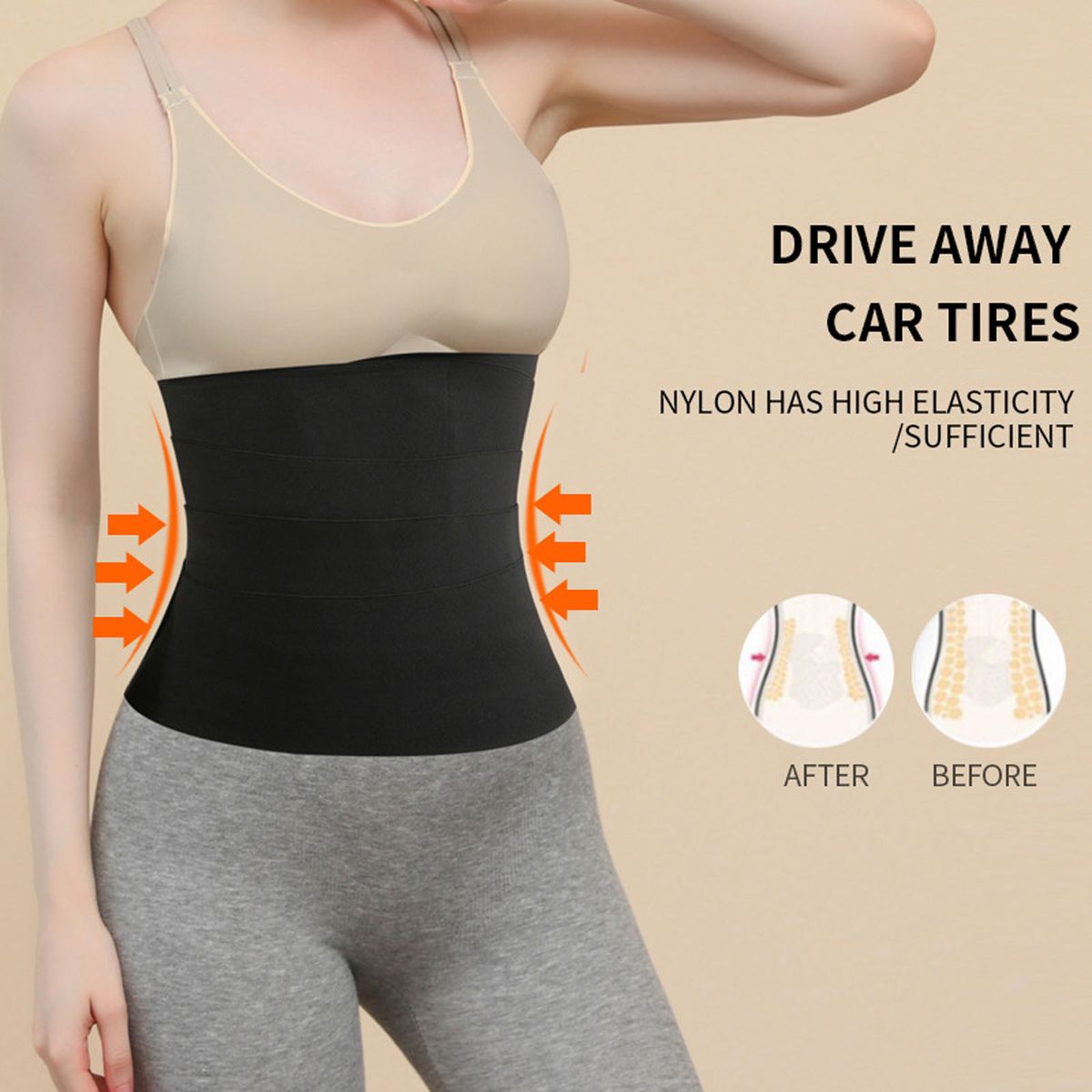 (6M)Postpartum Belly Band Pregnant Women Slimming Tummy Compression Wrap Belt Adjustable Banda JIN