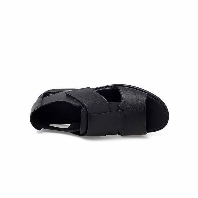 Men Sandals Soft Flat Male Casual Roman Sandals - Black