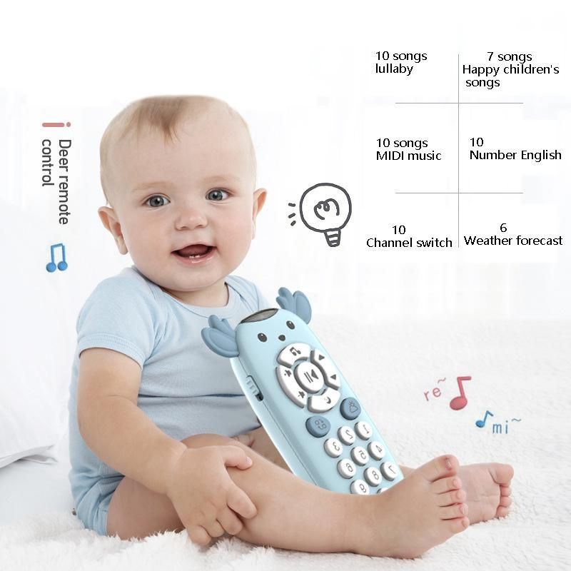 Baby Mobile Phone for Toddlers Music Toy Phone for Kids 1 Year Girl Boy Early Learning Educational Musical Toy Gift Blue