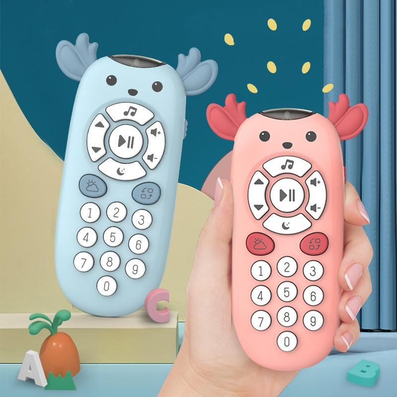 Baby Mobile Phone for Toddlers Music Toy Phone for Kids 1 Year Girl Boy Early Learning Educational Musical Toy Gift Blue