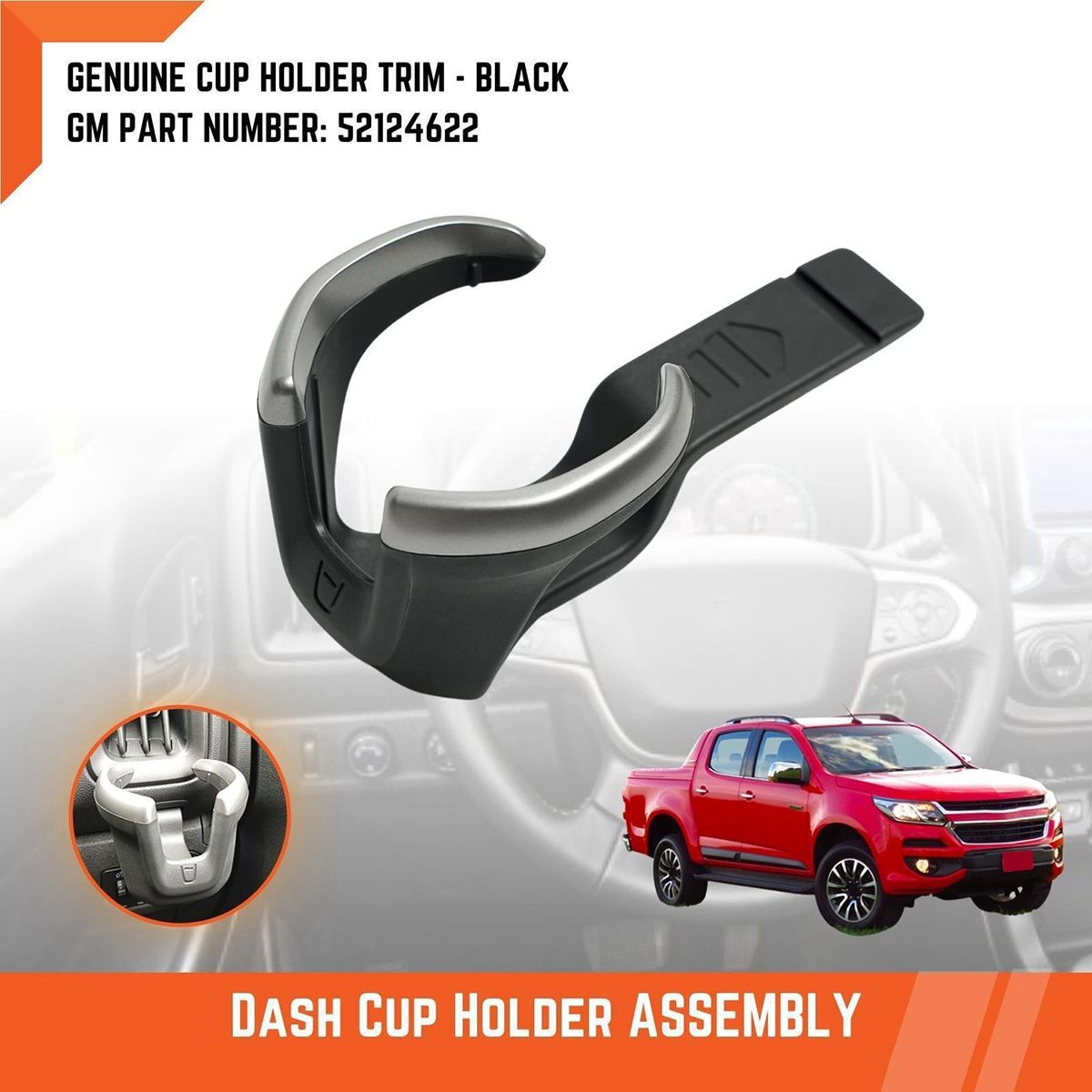 2Pcs Dash Board Cup Holder 52124622 for Chevrolet Colorado RG S10 Z71 LTZ LS LT 2017-2022 Under Air Vent Can Holder Trim