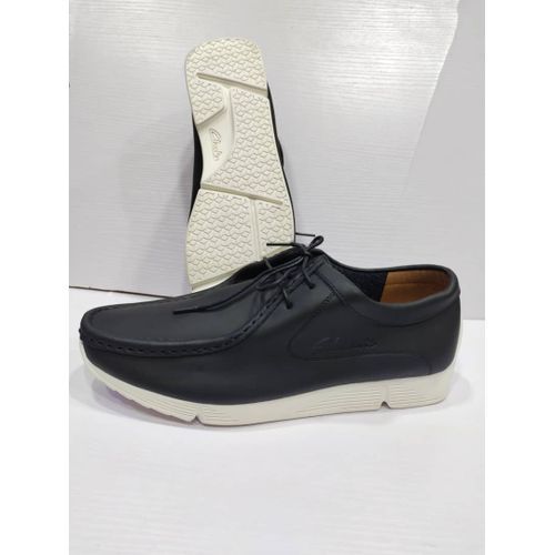 Clarks Black Lace-up Classy Loafers Shoe
