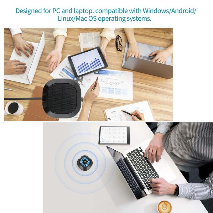 Desktop USB Computer Microphone 360° Omnidirectional Noise