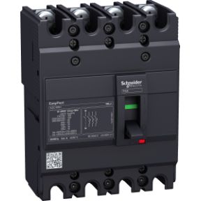 EasyPact EZC100N - TMD - 100 A - 4 Poles 3d MCCB