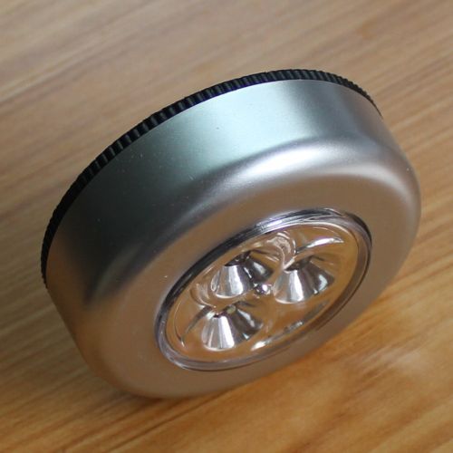 Hot 3 LED Stick Light Lamp Battery Powered Stick Tap Worldwide Kitchen Cabinet Closet Push Tap Home Stick On Lamp