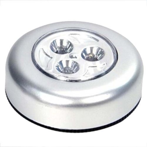 Hot 3 LED Stick Light Lamp Battery Powered Stick Tap Worldwide Kitchen Cabinet Closet Push Tap Home Stick On Lamp