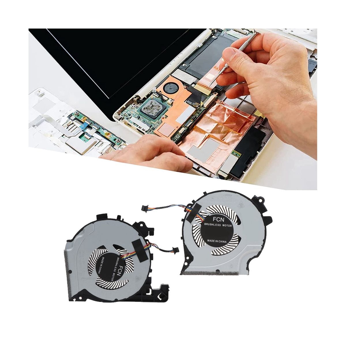 1 Pair Laptop CPU GPU Fan for Shadow Wizard Generation 4