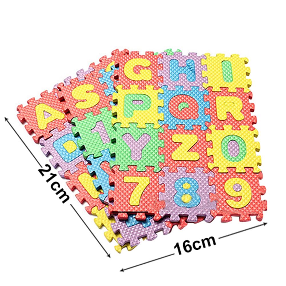 36 Pcs/Set Child Kids Novelty Alphabet Number EVA Puzzle-
