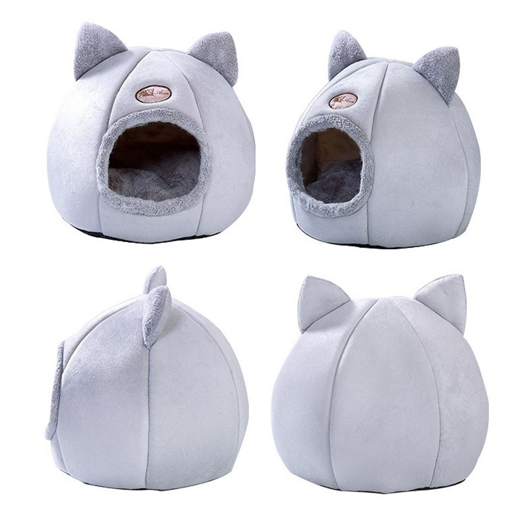 Pet Tent Cave Bed For Cats/Small Dogs Velvet Self-Warming