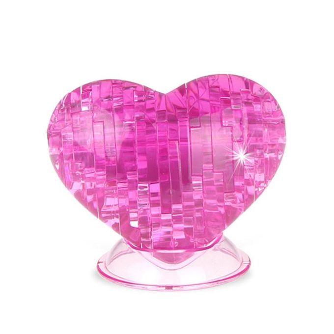 3D Crystal Love Heart Puzzle Jigsaw Model Blocks Gadget-Blue