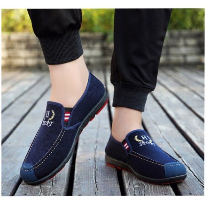 Suede Slip-on Walkabout Sports Shoes - Blue