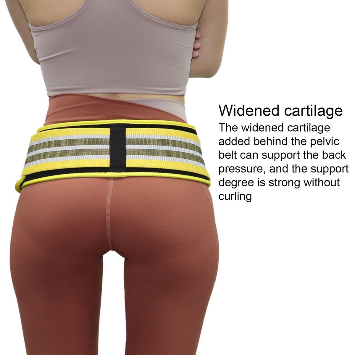 Double Waistband Compression Brace for Sciatica Sciatica Lower Back Yellow