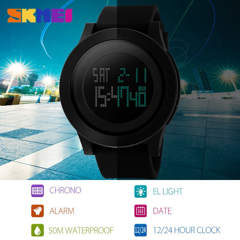 Top Luxury Brand Watch Men's Sports Watch Fashion Digital Watches Gift For Male SKM1142