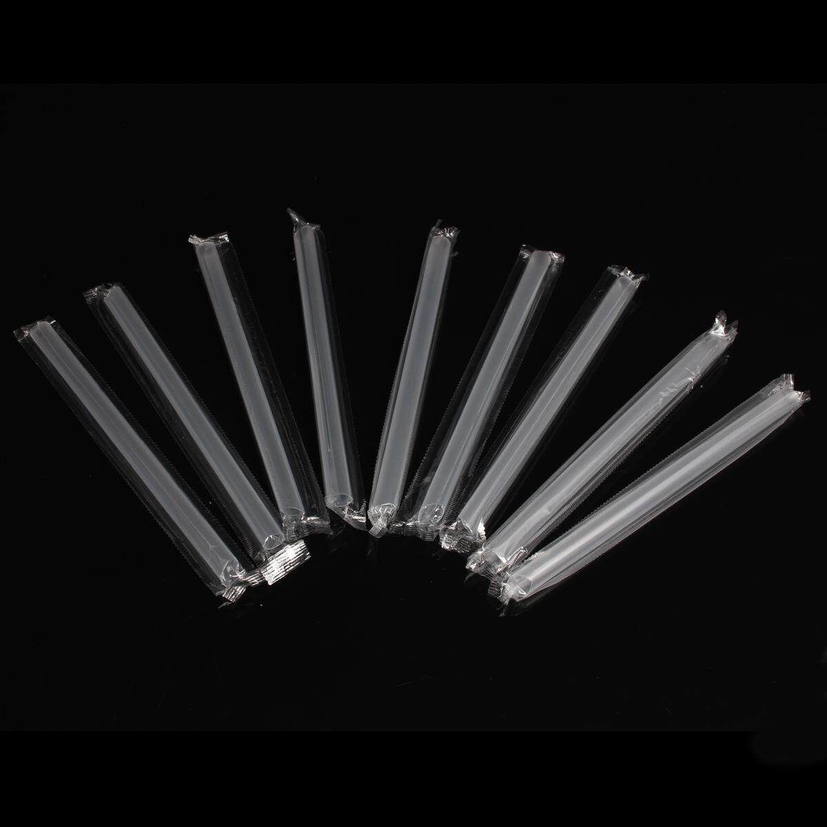 100pcs 7" Big Huge Milkshake Straws Pearls Boba MilkTea Smoothie Drinking Party Clear Transparent