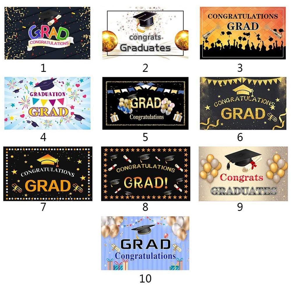 Graduation Party Backdrop Banner Extra Large 71x43.3 Inch