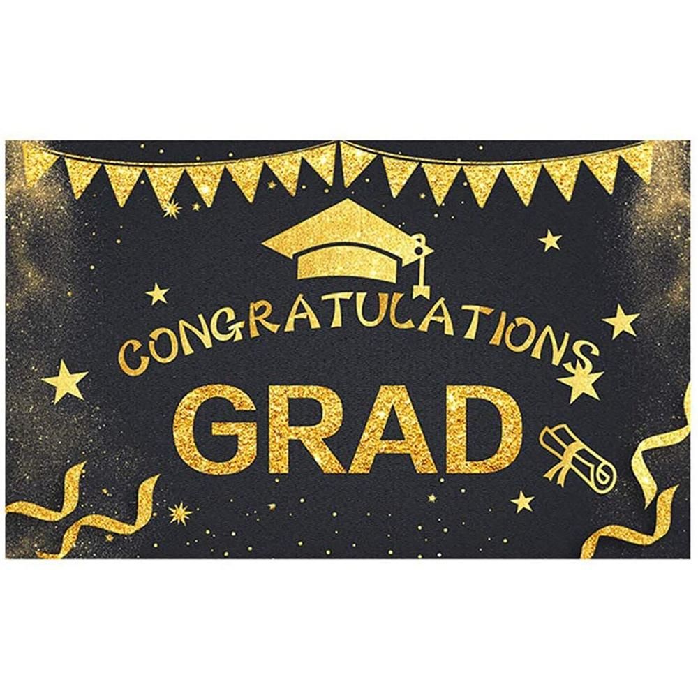 Graduation Party Backdrop Banner Extra Large 71x43.3 Inch