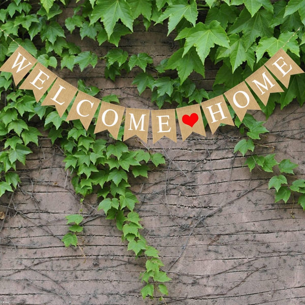 Welcome Home Banner Burlap Sign Party Buntings