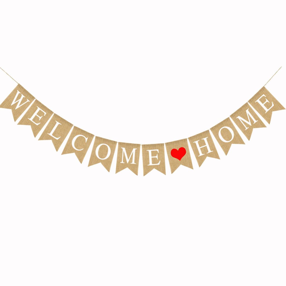 Welcome Home Banner Burlap Sign Party Buntings