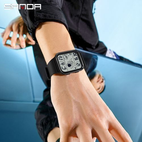 Men's Watches Sport LED Digital Wristwatches Male Clock 6052