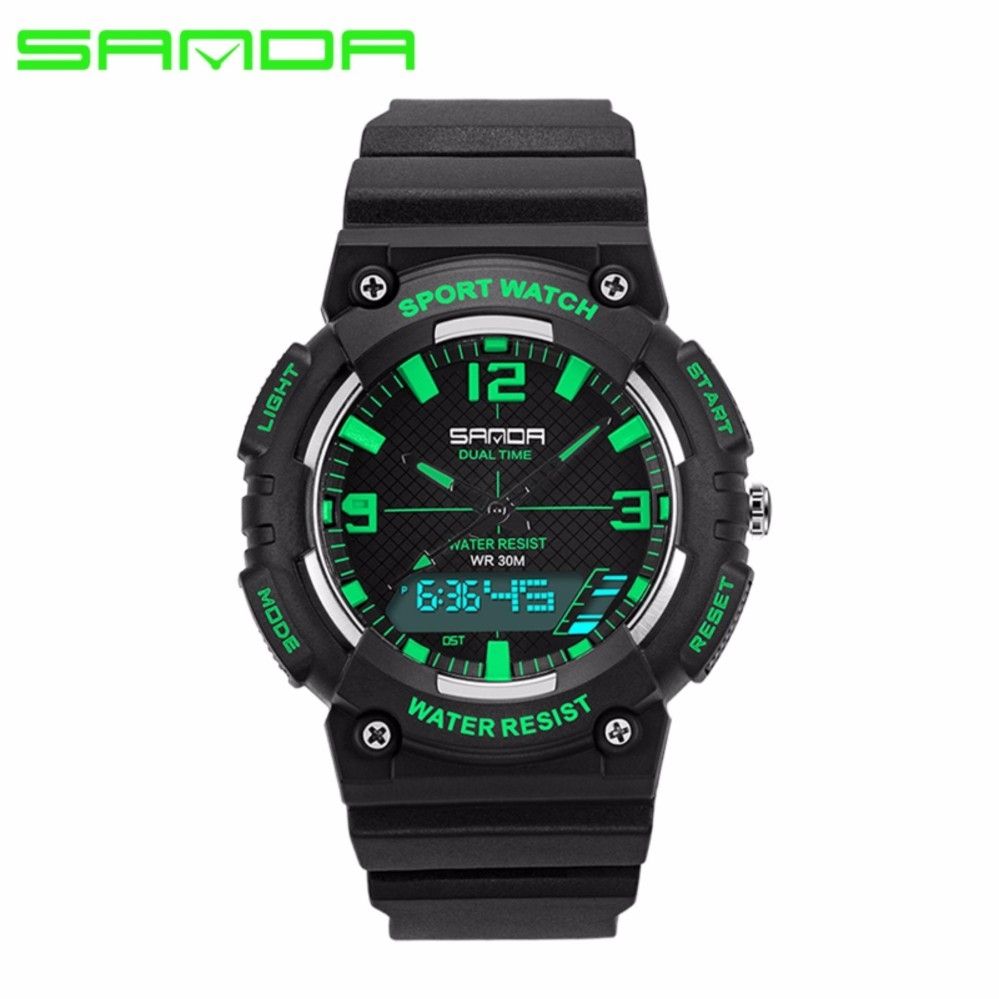 SANDR Multifunction Analog Digital-Watch Men Waterproof LED Sport Military Watches Mens Student Xfcs Wristwatch Reloj Hombre 734