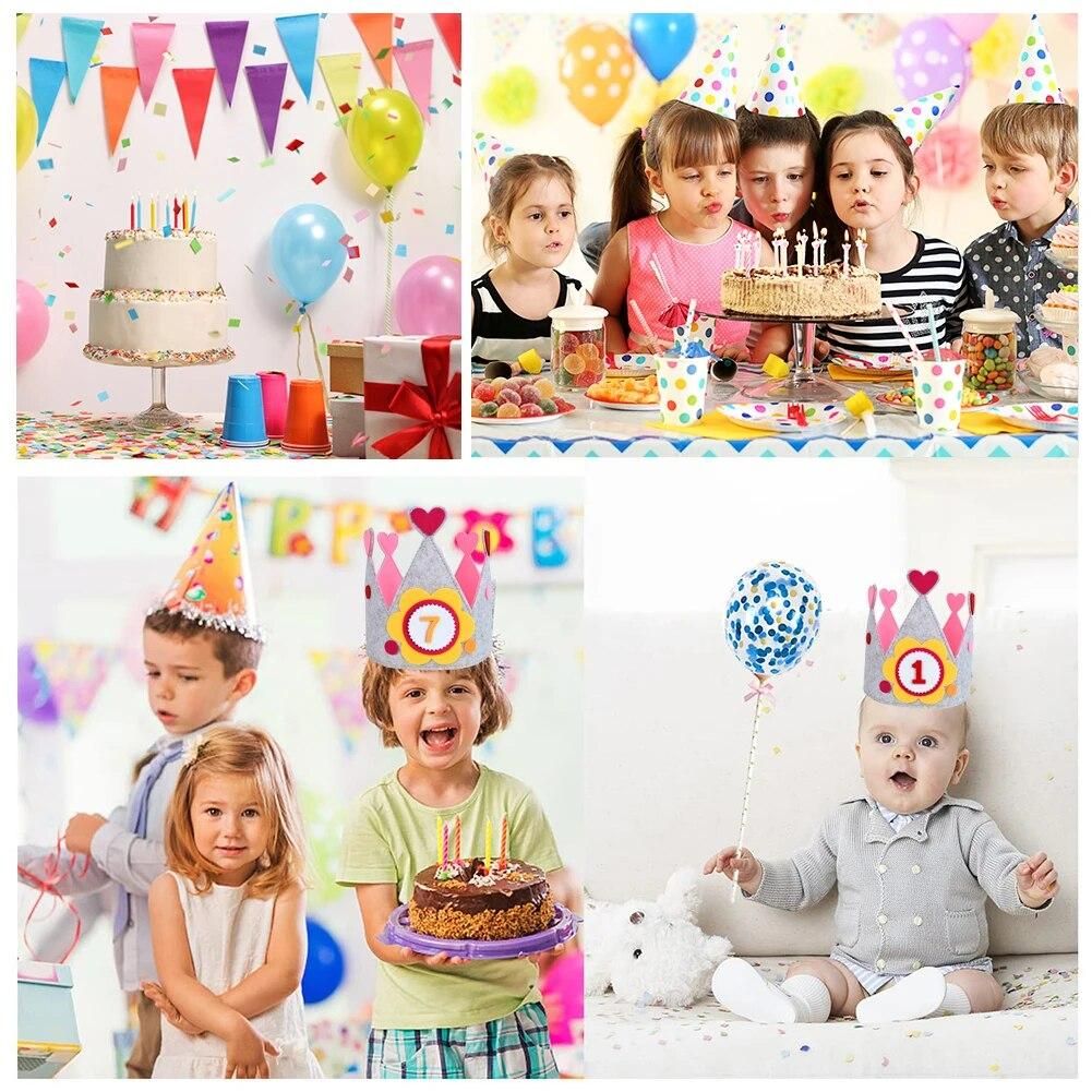 Handmade Birthday Party Hat Durable Creative DIY Birthday Helmet Children Day Gift for Girls Boys Birthday Party Decor