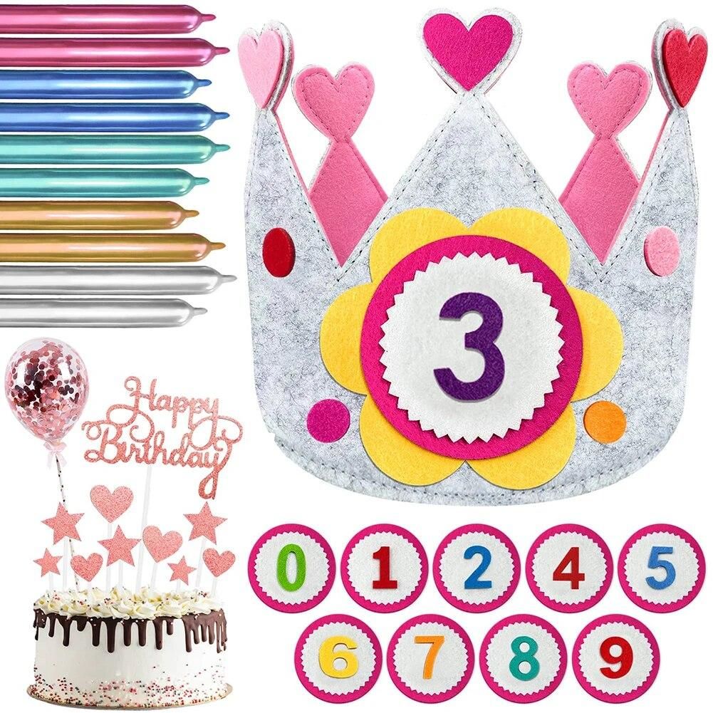 Handmade Birthday Party Hat Durable Creative DIY Birthday Helmet Children Day Gift for Girls Boys Birthday Party Decor