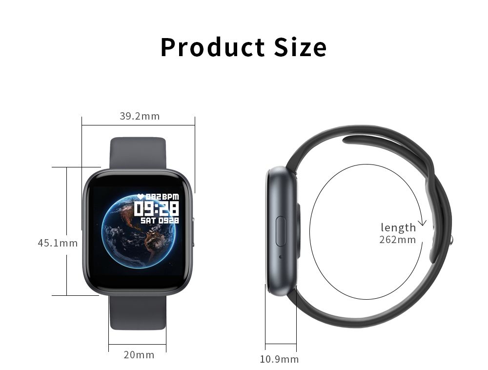 1.55inch IPS Color Screen Smart Watch IP67 Waterproof