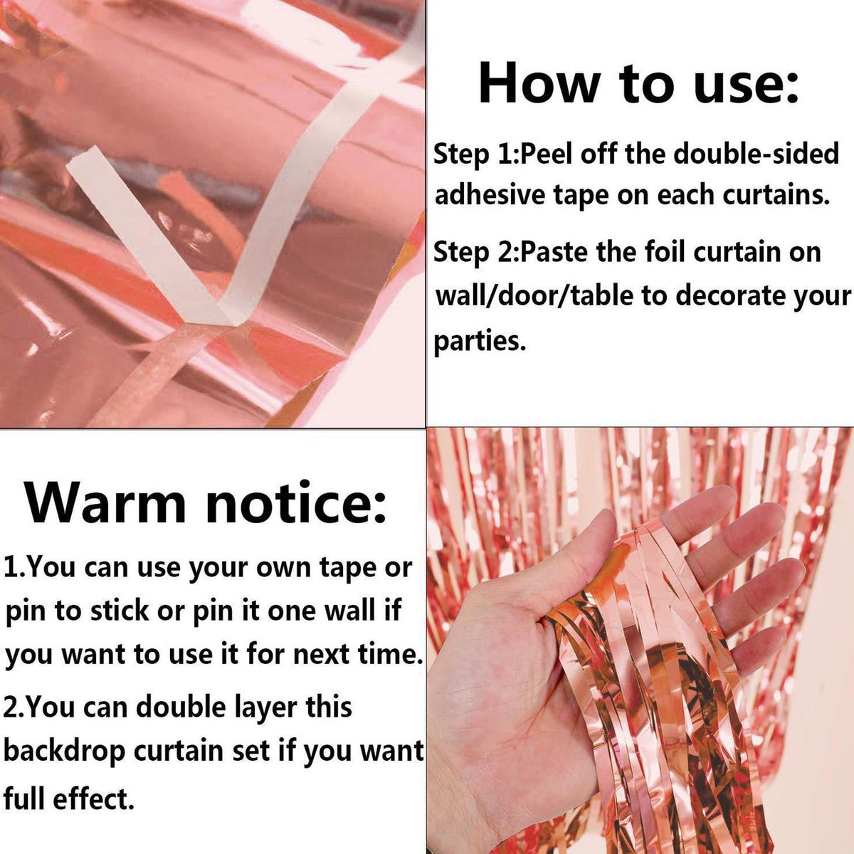 Rose Gold Birthday Party Decorations Set Girls Women Baby Birthday Party Supplies Happy Birthday Balloons  Curtains for Baby Birthday Party Decorations