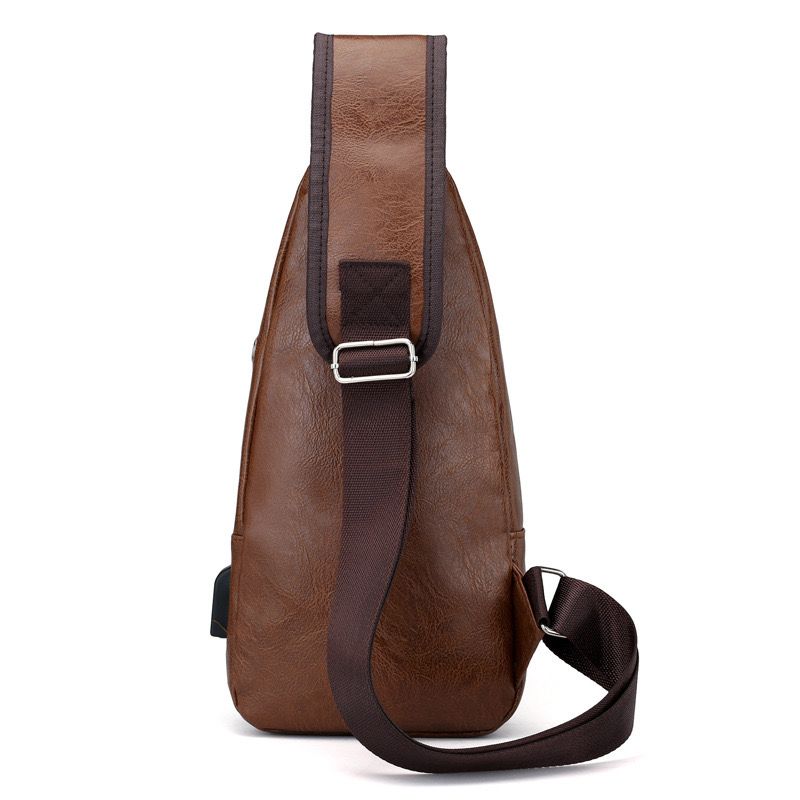 3 Layers PU Leather Crossbody Chest / Shoulder Bag