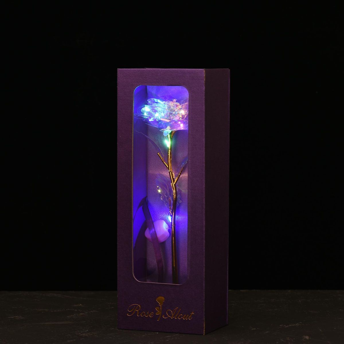 Colorful Galaxy Rose Mother's Day Gifts Golden Foil Roses with LED Lights Gold Roses Gifts for Women's Birthday Valentine's Day