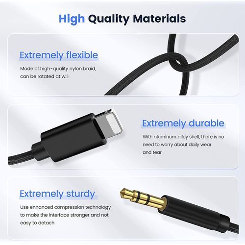 Aux Cable For All Iphone 3.5mm Jack Auxillary Audio Cord Adapter