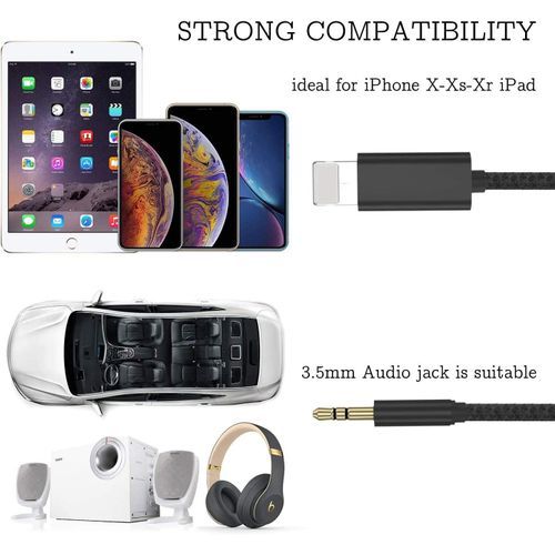 Aux Cable For All Iphone 3.5mm Jack Auxillary Audio Cord Adapter
