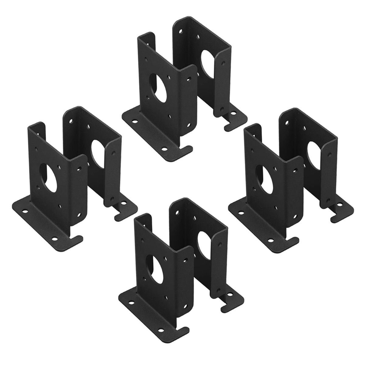 4Pcs Adjustable Wood Fence Pergola Post Base Brackets Kit