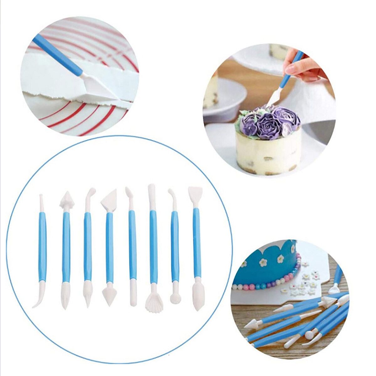 182pcs Cake Decorating Turntable Icing Nozzles Pen Spatula Stand Tools Set