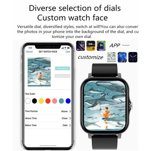 1.69" Full Touch Smart Watch Sport Health Bluetooth Call