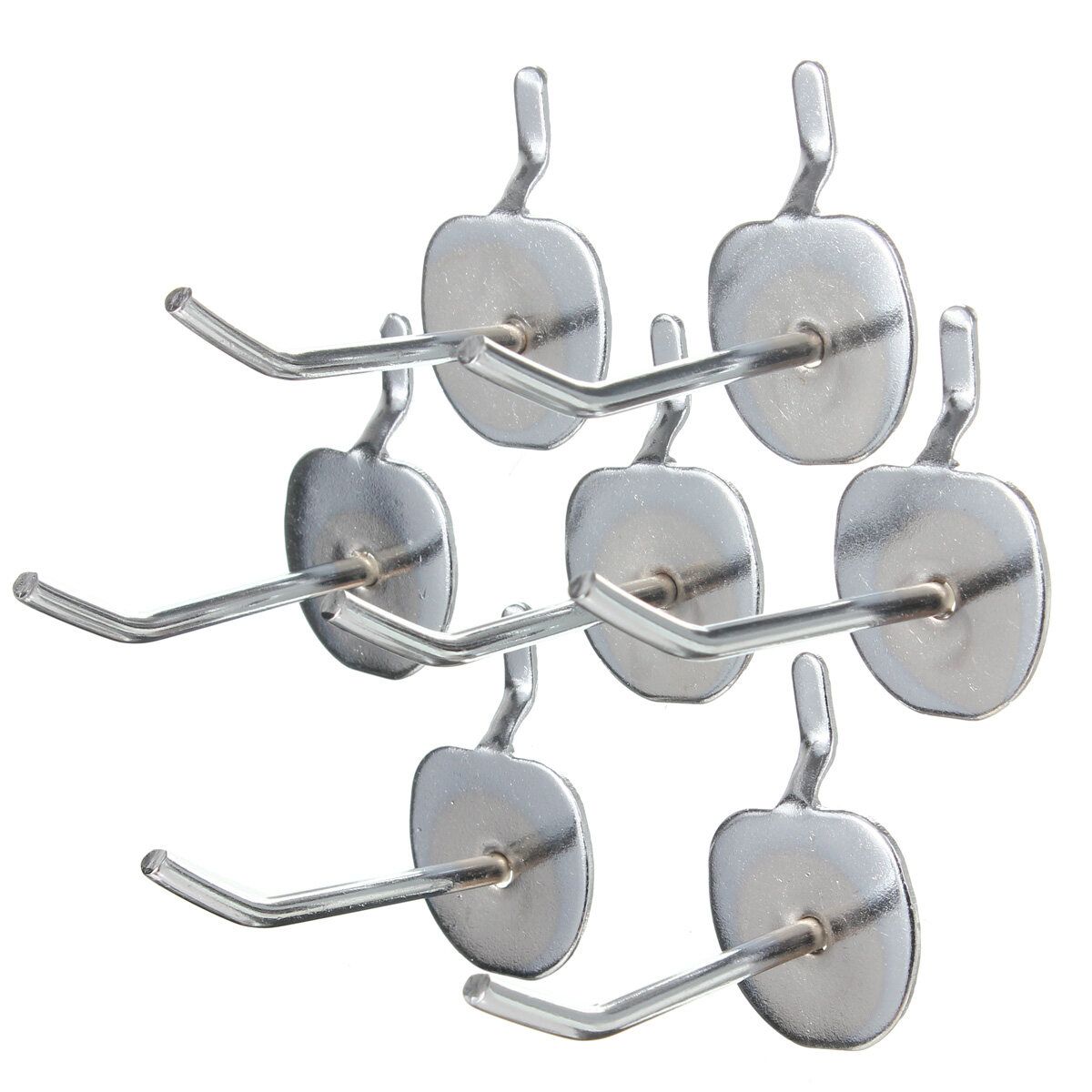 25x 2" Single Pegboard Slatwall Hooks Display Shop Prong Hanger Plate