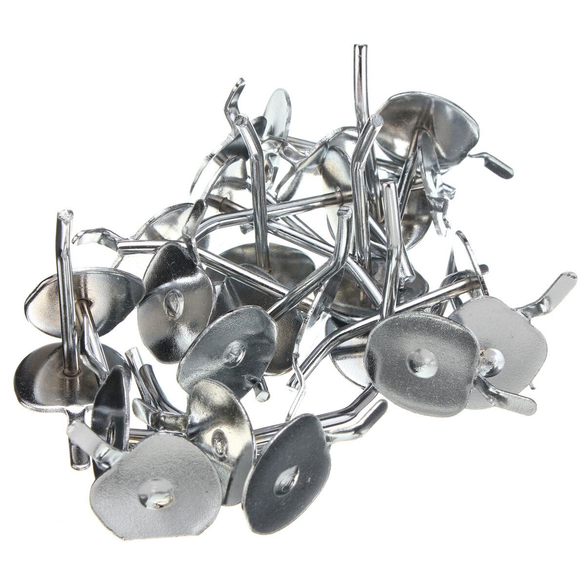 25x 2" Single Pegboard Slatwall Hooks Display Shop Prong Hanger Plate