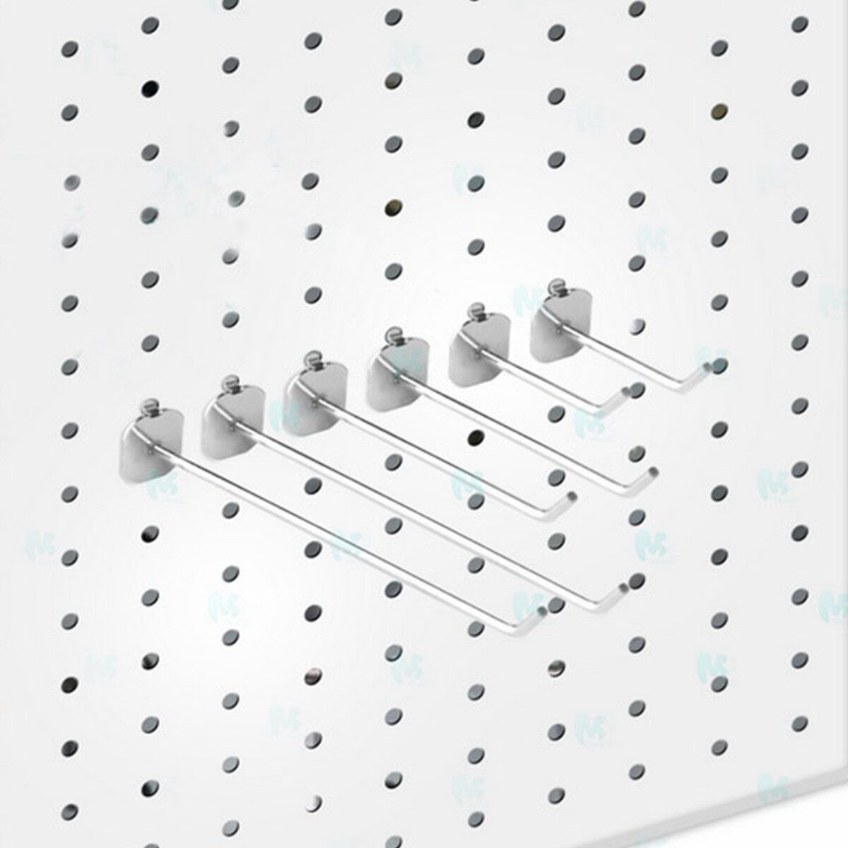 25x 2" Single Pegboard Slatwall Hooks Display Shop Prong Hanger Plate