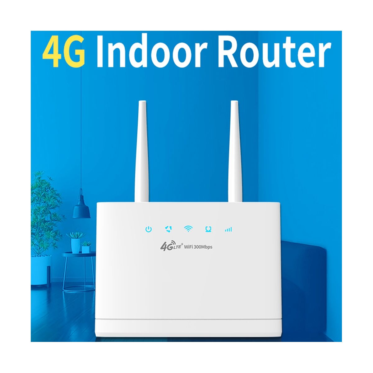4G LTE Wifi Router SIM Card 300Mbps Wireless WiFi Router Home Hotspot Support 4G to LAN Port 16 WiFi Users-UK Plug