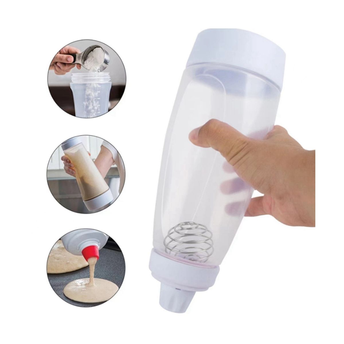 Plastic Batter Jars, Pancake, Waffle, Muffin or Donut Dough