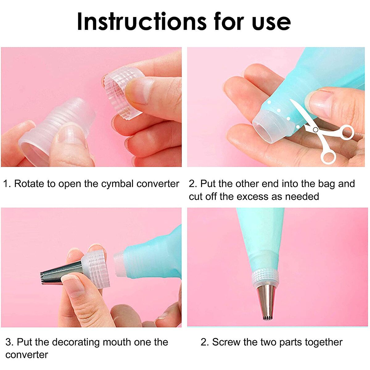 Cake Decorating Turntable Icing Nozzles Pen Spatula Stand Tools Set 74 Pcs