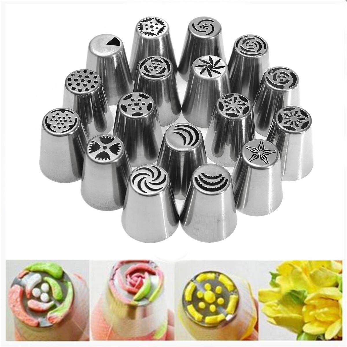 17pcs/set Cake Icing Piping Nozzle Tips Cupcake Fondant Craft Pastry Decorating