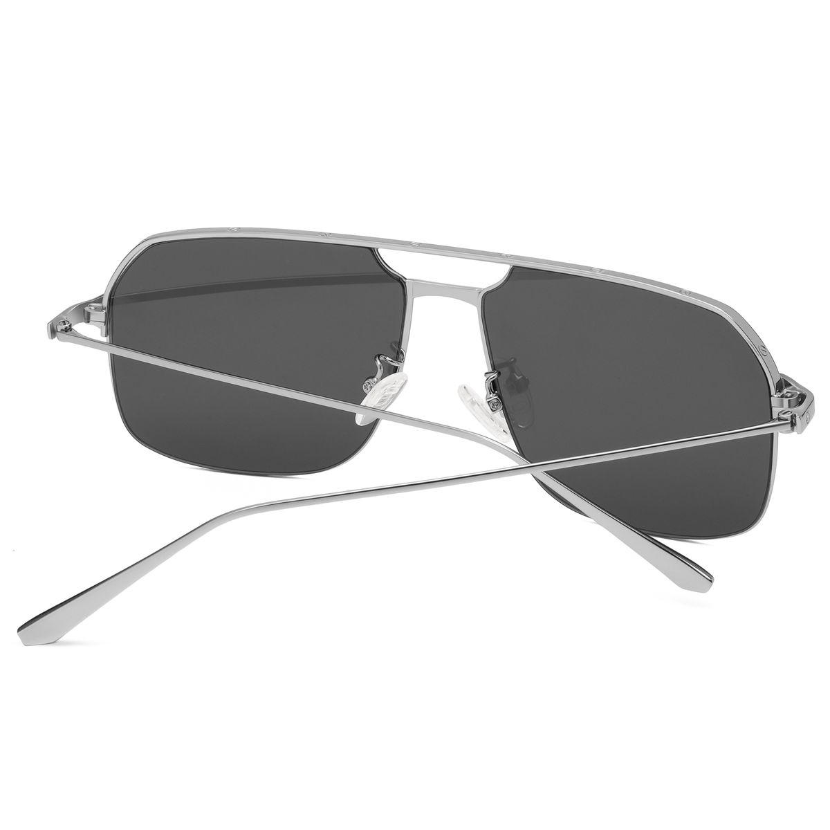 Men's Polarized Aviator Sunglasses Square Metal Frame Shades