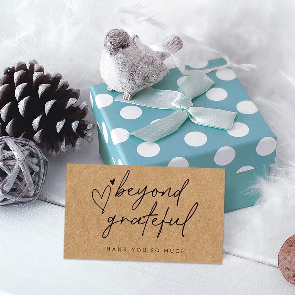 120 Pcs Exquisite Kraft Paper Thank You Cards ,for Small
